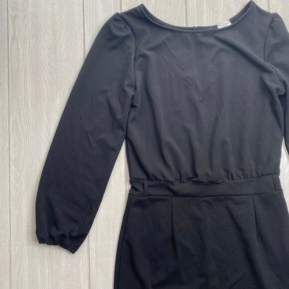 Nikki Lund Women's Black Kate Long Sleeve Knit Dress Size XL X-Large - Picture 9 of 12